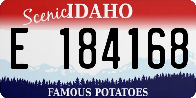 ID license plate E184168