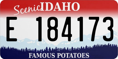 ID license plate E184173