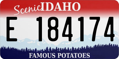 ID license plate E184174
