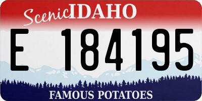 ID license plate E184195