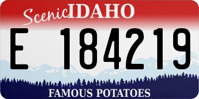 ID license plate E184219