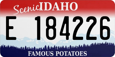 ID license plate E184226