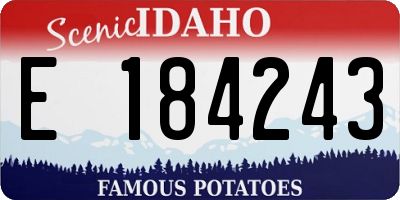 ID license plate E184243