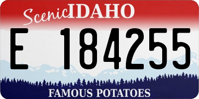 ID license plate E184255