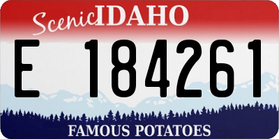 ID license plate E184261