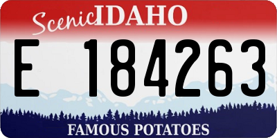 ID license plate E184263