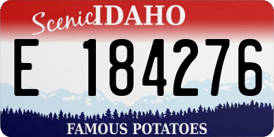 ID license plate E184276