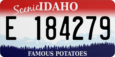 ID license plate E184279