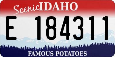 ID license plate E184311