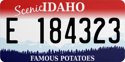 ID license plate E184323