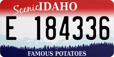 ID license plate E184336