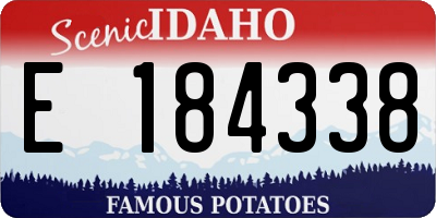 ID license plate E184338