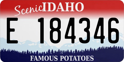 ID license plate E184346