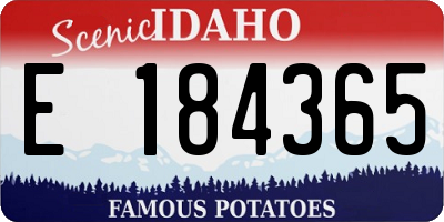 ID license plate E184365