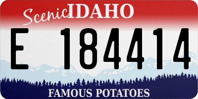 ID license plate E184414