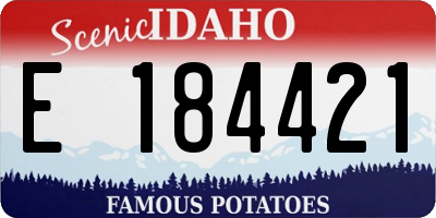 ID license plate E184421