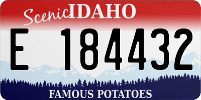 ID license plate E184432