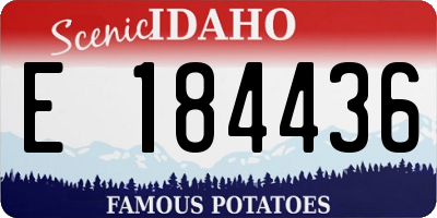 ID license plate E184436