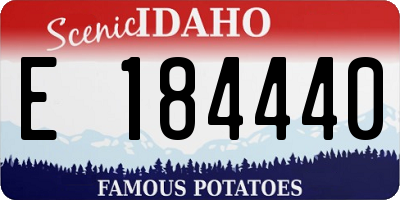 ID license plate E184440