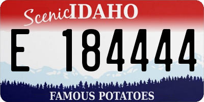 ID license plate E184444