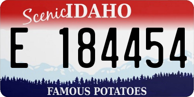 ID license plate E184454