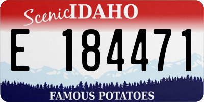 ID license plate E184471
