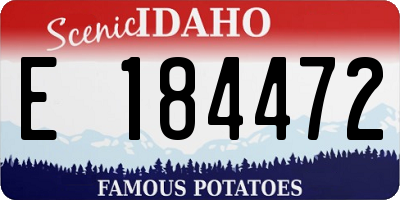 ID license plate E184472