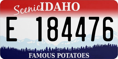ID license plate E184476