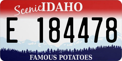 ID license plate E184478