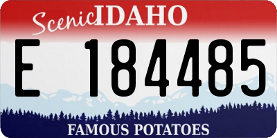 ID license plate E184485