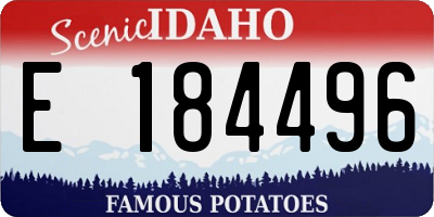 ID license plate E184496