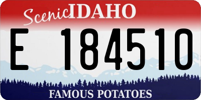 ID license plate E184510