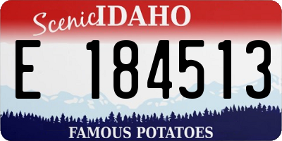 ID license plate E184513
