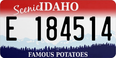 ID license plate E184514