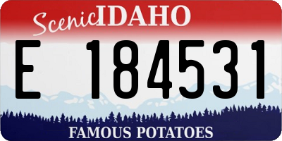 ID license plate E184531