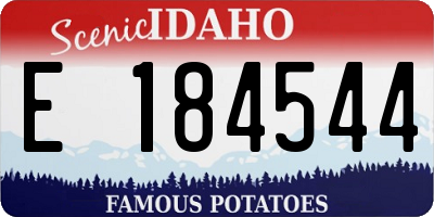 ID license plate E184544