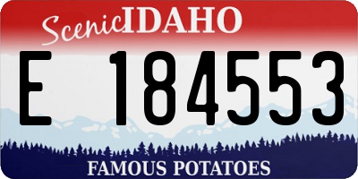 ID license plate E184553