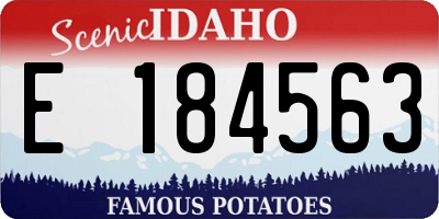 ID license plate E184563