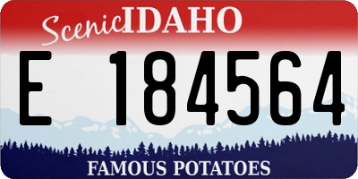ID license plate E184564