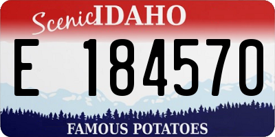 ID license plate E184570