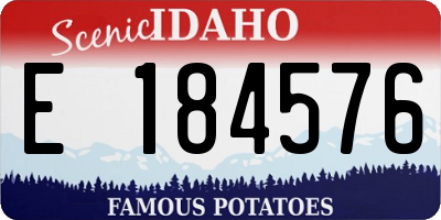 ID license plate E184576