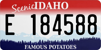 ID license plate E184588