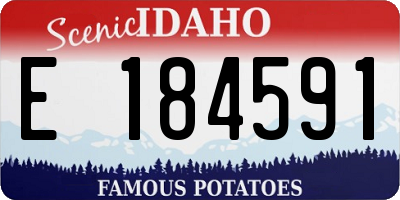 ID license plate E184591