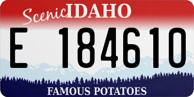 ID license plate E184610