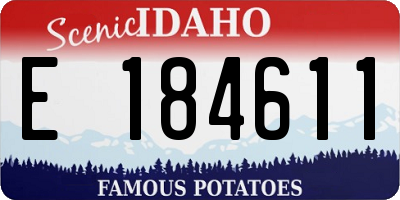 ID license plate E184611