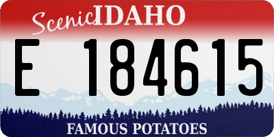 ID license plate E184615