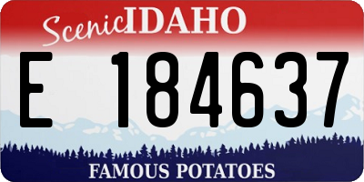 ID license plate E184637