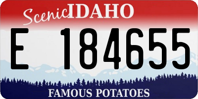 ID license plate E184655