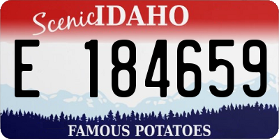 ID license plate E184659