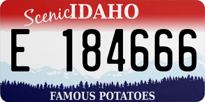 ID license plate E184666